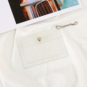 [Lady Sugar] Womens Credit Card Holder Wallet Fashion Transparent Waterproof Pvc Business Card Purse Id Card Mini Wallet Girl Coin Purse
