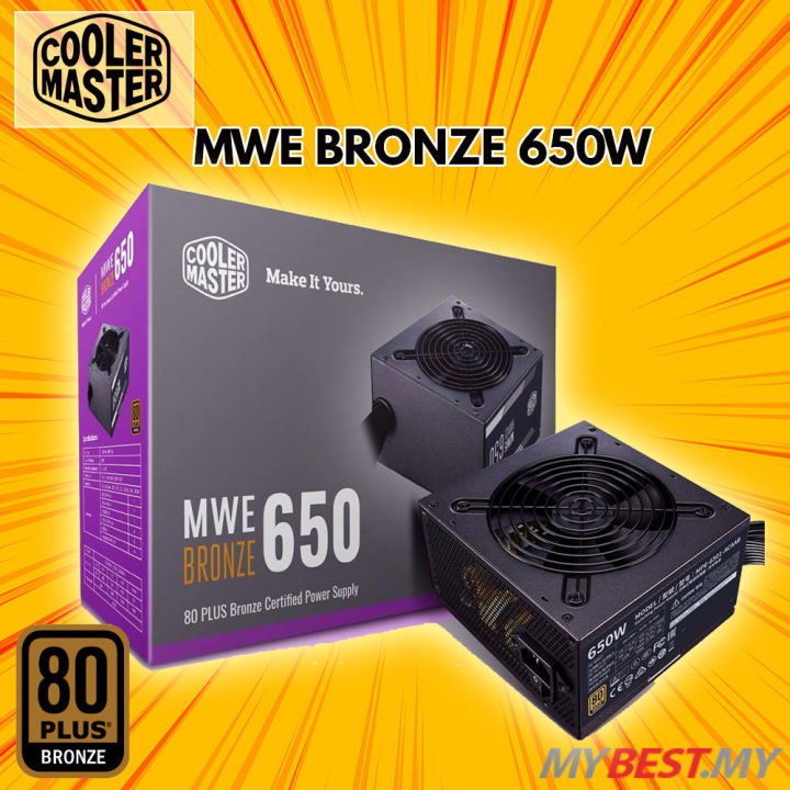 COOLER MASTER MWE 500W / 650W / 750W 80+ BRONZE PSU POWER SUPPLY | Lazada