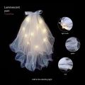 Bridal Veil LED Wedding Veil Glow In The Dark Kerudung Pengantin Vail Pengantin. 