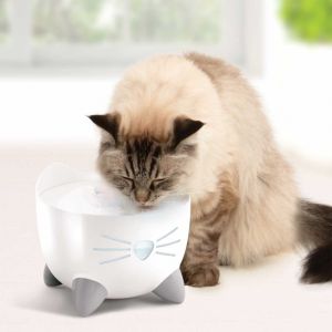 Catit PIXI Fountain Cat Drinking Water Fountains Stainless Steel Dispenser With LED 2.5L