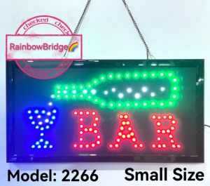 BAR 1CUPS - RAINBOW BRIDGE LED SIGNAGE (New-Small) #SIZE: W48cm  #881