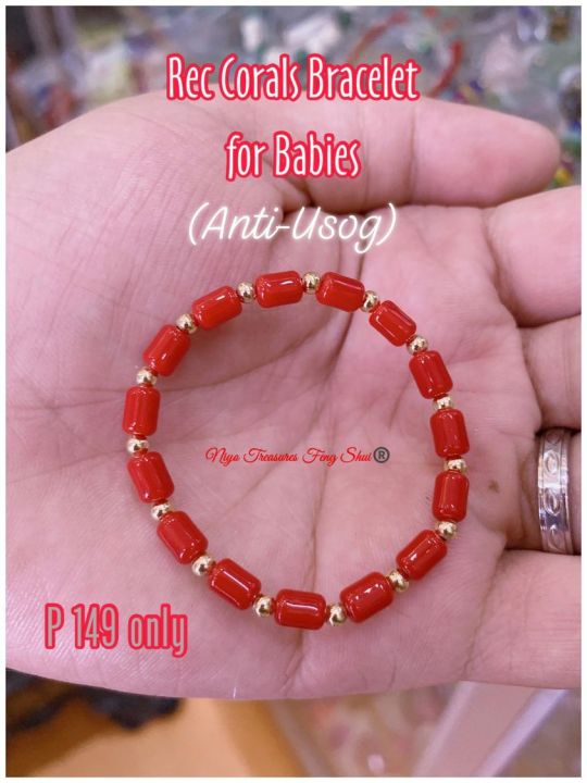 Bracelet Red Coral for a Baby in Gold | Eredi Jovon Venice