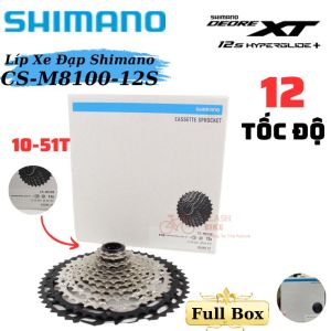 Shimano DEORE XT CS-M8100 Líp Xe Đạp Leo Núi 12 Tốc Độ Cối MicroSpline Hyperglide+ 12 Tốc Độ 10-45T 10-51T Dành Cho Xe MTB