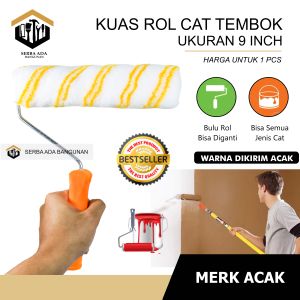 kuas roll cat tembok 9 inch kuas copot pasang bulu bagus cisal 100% original