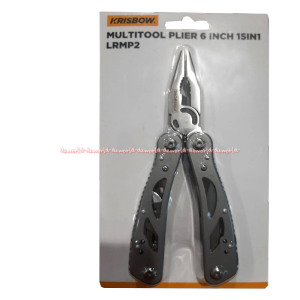 Krisbow Multitool Plier 6inch 15in1 Tang ukuran 15cm Multifungsi Silver Tang Aneka Fungsi Dengan Pisau