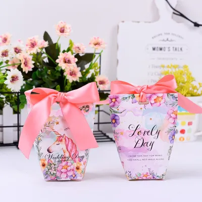🇲🇾 Flamingo Wedding Party Birthday Favour Goodies Gift Souvenir Doorgift Ribbon Candy Candies Box Kotak Kahwin Gula-Gula