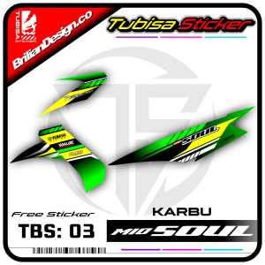 Sticker Striping Mio Soul Lama - Stiker Striping Variasi Motor Mio Soul Lama. TBS.03