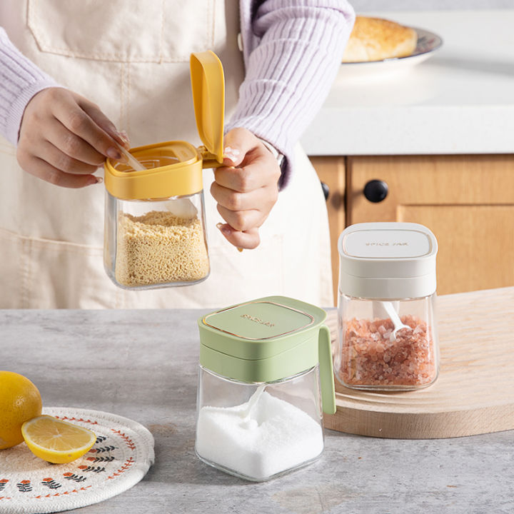 Sweejar Chai đựng gia vị thủy tinh container với muỗng muối gia vị lưu ...