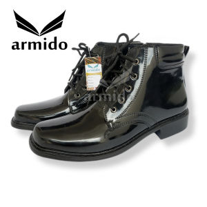 Armido Sepatu PDH TNI POLRI Security Kulit Kilap Tali Resleting