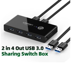 UGREEN KM Switch USB Switch USB 3.0 2.0 for PC Laptop 2 Computers Sharing 4 USB Devices Peripheral Switcher Sharing Keyboard Usb To 3.0 Cable - Lazada