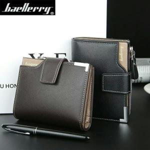 BAYAR DI TEMPAT Baellerry Men Wallet Three-folded / Dompet Pria Premium Impor