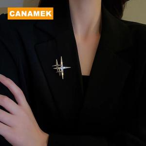 【CANAMEK】 Simple Personality Star High-end Sense Brooch Cute Trendy Design Corsage Fashion Pin For Evening Banquet Suit Emblem Jewelry