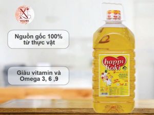 (1bình 2bình 1thùng) Dầu Ăn Happi Coki 5L Chính Hãng – Ngon Sạch An Toàn Sức Khoẻ