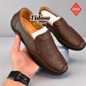 Giày lười nam giày mọi nam da bò thật siêu mềm êm chân in vân nổi siêu đẹp [xem hàng mới thanh toán p-1]