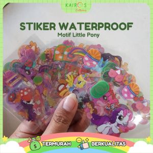 Sticker NONO Kartun Bahan PVC Little Pony ECER 1 LEMBAR Stiker  Waterprooft