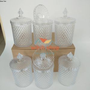 Toples Kristal Tutup Drat Ukuran 1Liter SET (6 Pcs) Tuk 1138