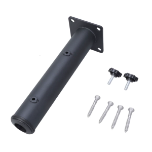 Metal Patios Umbrella Holder Clamp for Deck Railing Mount Outdoor Parasol Base Stand Bracket with 4 Screws Easy Install