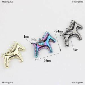 [COD] Modingdue 2pcs Zinc Alloy Painted Rocking Horse Pendant Charms DIY Necklace Bracelet Earrings Accessories