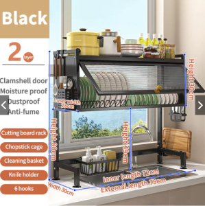 1/2 Layers Dish Cabinet Rack Over Sink Dish Drainer Rack Dish Rack Organizer Stainless Steel Dish Drying Rack Storage Rack Kitchen Organizer Plate Rack Nonslip Multipurpose Rack BIG Size Adjustable 3-Tier Dish Rack with Drainer Plate Drying Storage