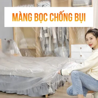 Nilon che bụi đa năng khổ siêu to che bụi che sơnbọc hàng bảo vệ nội thấtcó 1 đầu dán dính