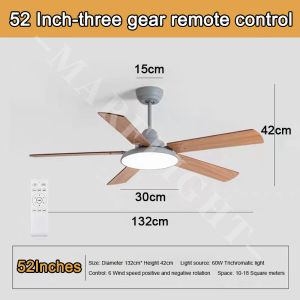 Ceiling Fan Light Modern Fan With Lights 6 Speed Tri Color Lights Remote Control 42/52/56 Inch Fan Chandelier MARELIGHT