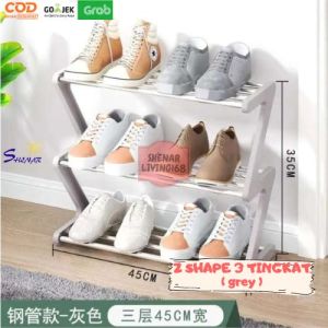 RAK SEPATU ZIGZAG/ RAK SANDAL 4 & 3 SUSUN/ RAK SEPATU SERBAGUNA Z SHAPE SHOE RACK SHENAR