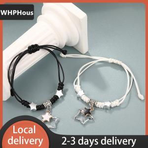 [COD] WHPHous Ship within 24 hours Couple Bracelet Pentagram Couple Card Handmade Versatile Woven Hand Rope Female Gift