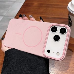 Ốp điện thoại sạc không dây từ tính hình vuông sang trọng Cho iPhone Air 17 16 16e 15 14 Plus Pro Max Matte Acrylic cứng Ốp lưng PC cứng magsafe case