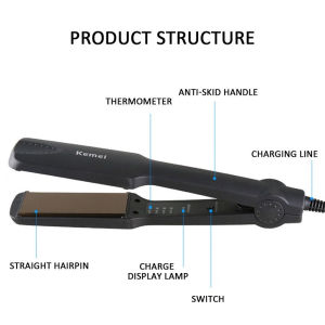<𝙇𝒂𝙯𝑺𝙜𝑴𝙖𝒍𝙡> Kemei Km-329 Iron Ceramic Hair Straightener Styling Tools Machine Original Professional For Anion Care