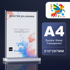 12PCS/Box A4/A5 Acrylic Menu Display Stand Double Side Clear Desk Display Menu Ad Frame Photo Holder