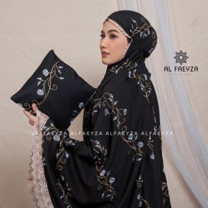 Mukena Dewasa Jumbo Bordir Bunga Sakura Premium Mewah