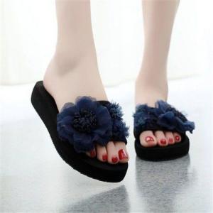 Free Shipping WomenS Summer New Style Sandals Fashionable And Versatile Flat-Soled Thick-Soled Non-Slip Wedge-Heeled Beach Sandals