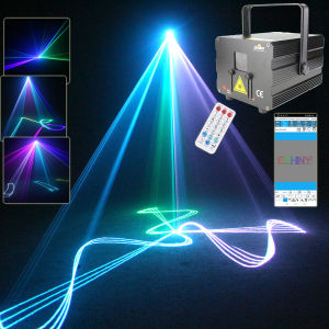 ESHINY APP 0.5W Animation RGB Beam Stage Light Disco DJ Android Projector Laser Scans Remote DMX512 Dance Bar Holiday Party Effect System Show S7