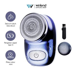 Winland Alat cukur MINI listrik portabel Jenggot Listrik Portable Anti Air Pengisian Cepat Alat Cukur (Garansi 3 tahun)