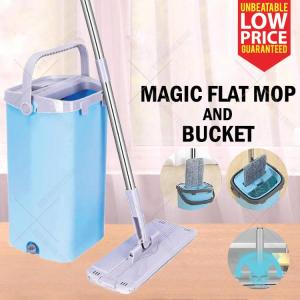 Magic Flat Mop Bucket 360° Rotating Microfiber Cloth Drying Cleaning/Mop Mikrofiber