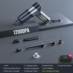 爱图腾itutn 12000Pa Wireless Car Vacuum Cleaner Strong Suction Handheld Auto Vacuum Home & Car Dual Use Mini Vacuum Cleaner HomeAppliance