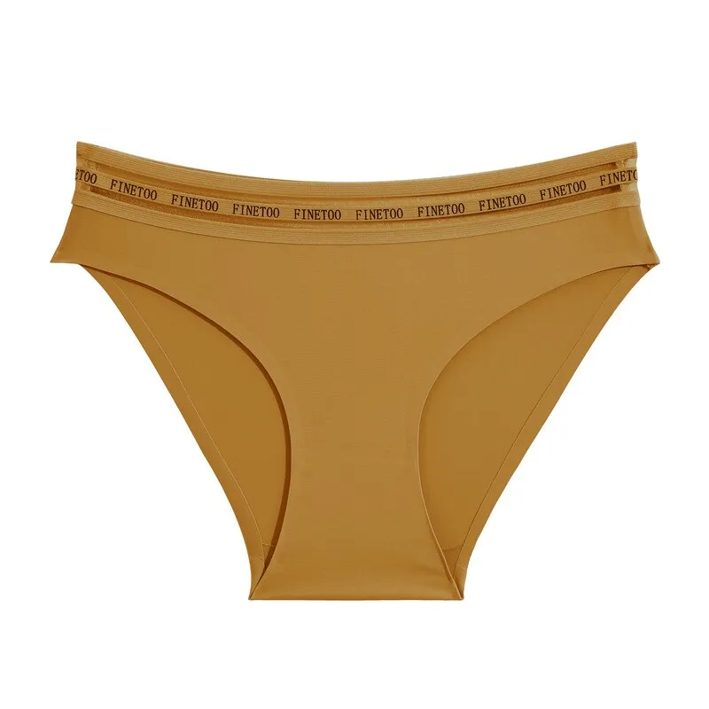 FINETOO 3PCS/Set Women Cotton Underwear Pantys Lingerie Letter Underpants  Ladies 9 Solid Colors M-XXL