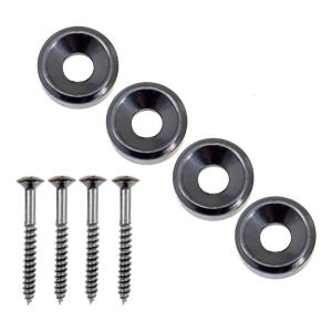 4Pcs Guitar Body Neck Fixed Mounting Screw Ferrules Neck Joint Bushing Ferrule & Bolts for Electric Guitar Accessory
