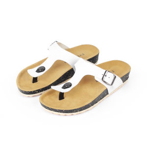 EVERFLOW - VEV15 Sandal Jepit Wanita Kulit PU Matte Black - Nyaman & Elegan
