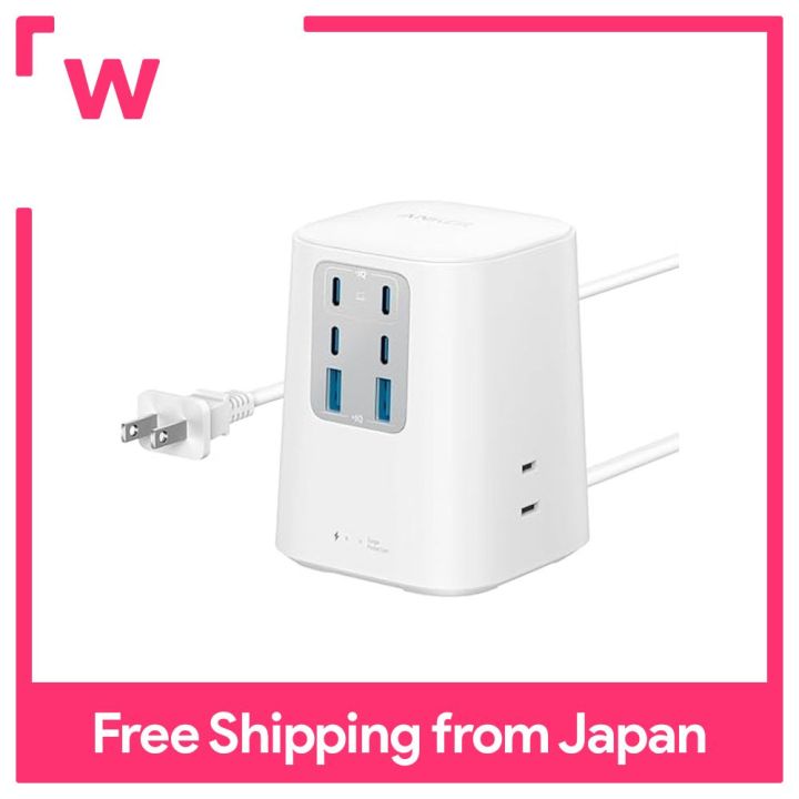 Anker Charging Station (9-in-1, 100W) [USB tap/power strip/AC 3 ports / USB- C 4 ports / USB-A 2 ports / 1.5m extension cord] White | Lazada PH