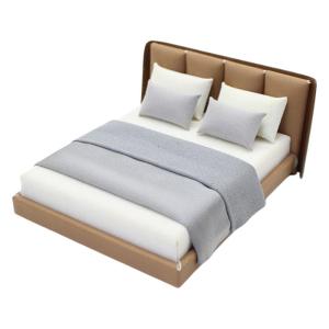 Miniature Bedroom Furniture Bed with Beddings for 1/20 Realistic Dollhouses Interior Decoration Scene Display Accessories