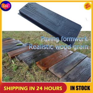 DIY Building Garden Decor 2pcs/Set ABS Wood Grain Paving Stone Mold Cement Brick Maker Mold River Stone Mold