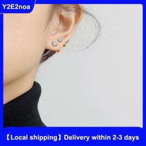 【Local shipping】 1 Piece 4 Prong Rhinestone Ear Studs Earrings For Women Men Tragus Cartilage Standard Lobe Jewelry Gift