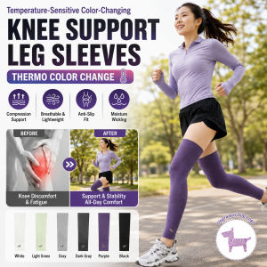 Thermo Color Changing Knee Sleeves High Elastic Compression Knee Pads Non-slip Slimming Sports Knee For Running Cycling Basketball