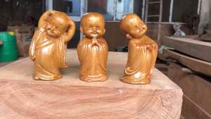 Tượng phong thủy tâm chí tịnh gỗ bách xanh kt 15/7/7