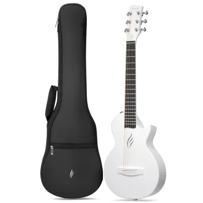 Enya Acoustic Guitar Nova Go Mini - Carbon Fiber Guitar 1/4 Size Travel Acustica Guitarra for Kids Adults Beginner for Party Birthday Christmas Guitar Gifts Set of Thickened Gig Bag Adjusting Wrench