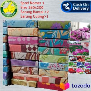 Seprai No 1 Karakter Random / Seprai 200x180 2 Sarung Bantal 1 Sarung Guling / Seprai Motif Random