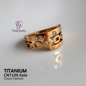 Cincin Wanita Titanium Elegan Mewah Branded Fashionable Anti Karat cnt109