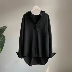 【24H delivery】blouse for women long sleeve plus size top polo loose chiffon shirts fashion casual