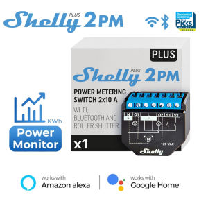 Shelly Plus 2PM Smart Home WiFi Relay 2 Kênh Với Đo Điện Năng Kiểm Soát Con Lăn Theo Dõi Phần Trăm Con Lăn Màn Trập Mù